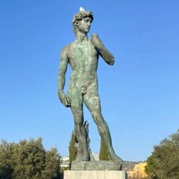 Grande statue de David en bronze moulée sous pression, taille réelle, 3D, personnalisable, pour extérieur, en métal, avec options de couleur et logo sur mesure