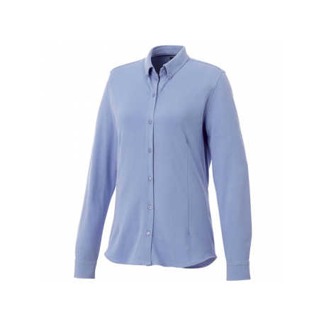 Bigelow Loose-Fitting Long-Sleeve Blouse Woven Silk Knit Embroidered Logo Casual Daily for Spring Summer Autumn Customizable
