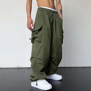 Pantalon cargo parachute pour hommes et couples, coupe ample et décontractée, style <span class=keywords><strong>harem</strong></span> hip-hop, streetwear urbain, vêtements hipster, pantalon baggy - Product Image 4