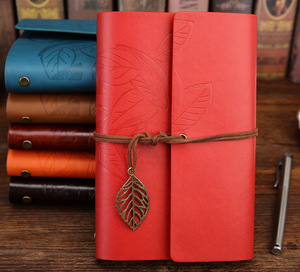 Bloc-notes en similicuir véritable avec Logo personnalisé, Vintage, agenda, carnet <span class=keywords><strong>de</strong></span> notes, idée cadeau - Product Image 1