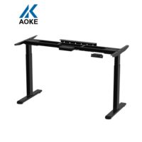 Bureau debout électrique à double moteur Timotion, réglable en hauteur, moderne, en fer blanc, pour le bureau et l'étude à domicile