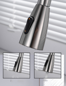 Thép hiện đại duy nhất xử lý 360 độ xoay bồn rửa nhà bếp <span class=keywords><strong>tap</strong></span> bàn gắn vòi nước nhà bếp với kéo xuống phun - Product Image 4