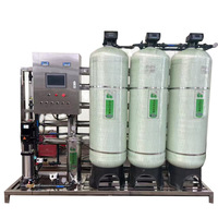 Système de filtration d'eau potable par osmose inverse HBHJ 1T/H avec pompe, réservoir sous pression en PRV, sable de quartz et charbon actif
