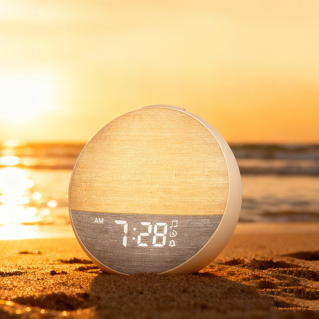 All in One Sleep Solution Featuring Sunrise Alarm White Noise Machine and Smart Light for Screen Free Bedtime