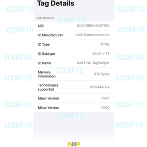 PVC vật liệu giấy vật nuôi 13.56MHz giao thức ISO RFID giao diện truyền thông NFC DNA tagtamper 424 Tag cho nhãn không thấm nước thẻ - Product Image 4