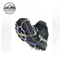 ORIENT 8805 Crampons antidérapants à 13 dents pour sports de plein air, randonnée hivernale, escalade sur neige et glace, micro-pointes