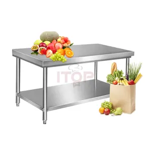 Lavoro del ristorante in acciaio inossidabile 304/tavolo da lavoro da cucina in acciaio inossidabile personalizzato