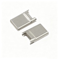 Conector Macho USB Tipo C de 16 Pines, 0.8mm, Carcasa Anti-Rotura Estampada, para Ensamblaje de Cables (Modelo USB-3218)