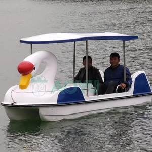 सीयू हाथ के बच्चे 4 व्यक्ति पानी की लात फिबरग्लास स्वान पेडल से चलने वाली पशु नाव प्रोपेलर एडवेंचर पीडल से चलने वाली नौका प्रोपेलर - Product Image 1