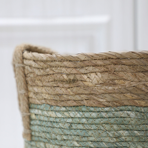 Hoa Cỏ Nhân Tạo Giỏ Cỏ Biển Giỏ Hoa Rơm Với Lót Nhựa Rush Cỏ Làm Giỏ Hoa Với Tay Cầm - Product Image 3