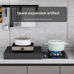 Griglia da <span class=keywords><strong>cucina</strong></span> tipo in piedi coperchio del fornello a Gas con staffa a induzione in metallo pentola Rack organizzatore di stoccaggio per stoviglie - Product Image 3
