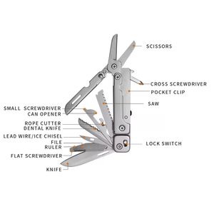 Nieuwe Modellen Premium Outdoor Compact Afneembaar Multifunctioneel Zakmes Met Schaar - Product Image 4