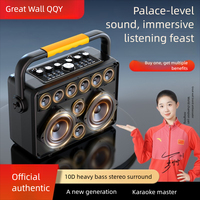 Machine de karaoké extérieure pour home cinéma, double microphones pour haut-parleur, boombox portable, lecteur de musique, fête KTV, disque dur 500 Go