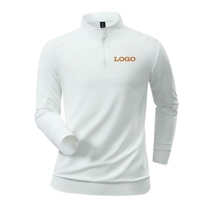 Sudadera de compresión de cuello alto para hombre con media cremallera, manga larga, para fitness, con cremallera, para entrenamiento de invierno, gimnasio, correr, hecha de forro polar. - Product Image 6
