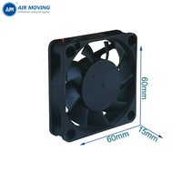 Ventilador de Refrigeración AM6015H12S 12V 24V 5V 60x60x15mm con Rodamiento de Aceite, Axial Sin Escobillas, Silencioso, 20 CFM, para Impresora 3D y Caja de Ordenador, de Plástico