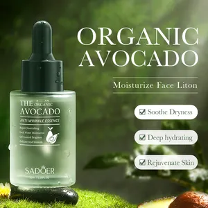 SADOER Organic Avocado Moisturizing Anti Aging Face Serum Vitamin C Skin Care Whitening Anti Wrinkle Collagen Serum Face