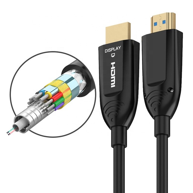Tensile Armored Protector 4 CoresFiber Optic HDMI Cable 4K/8K AV Cable 4K60Hz AOC Cable 20M30M50M100M