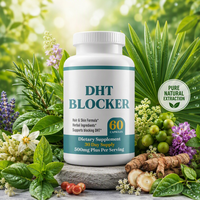 Capsules Antioxydantes Bloqueurs de DHT pour la Croissance Capillaire et la Chute des Cheveux, à Base de Plantes, 500mg, Santé de la Peau, Vitamine C, Complément Alimentaire, Prix Usine