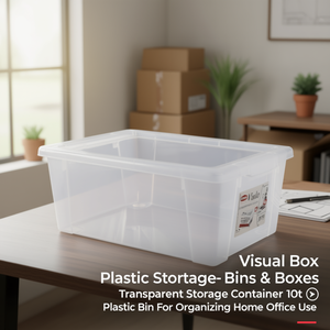 Contenitore (10Lt) Multiuso L VISUAL <b>BOX</b> Trasparente 13051 - Product Image 3