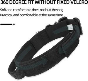 Thick Basic Padded Small <b>Large</b> Tactical Explosion-Proof Custom Outdoor Adventure Tactical <b>Dog</b> <b>Collar</b> with Handle Attachments - Product Image 2