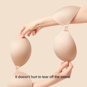 Patch poitrine en tissu maillé coupe ronde brosse à main technique perlée Silicone caoutchouc sein jour de mariage rassemblement grand petit sous-vêtement - Product Image 3