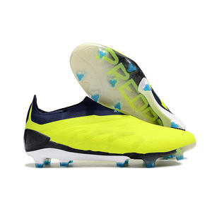 Chaussures de football FG <span class=keywords><strong>sans</strong></span> <span class=keywords><strong>lacets</strong></span> pour hommes, fabrication directe usine, entièrement en tricot, semelle extérieure en TPU, unisexe, hiver/été, pour étudiants, professionnelles, pour l'extérieur, OEM - Product Image 4