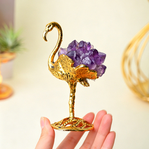 Figura de Flamenco Hecha a Mano con Punta de Cuarzo Cristalino Natural para Sanación, Gran Venta 2026 - Product Image 5