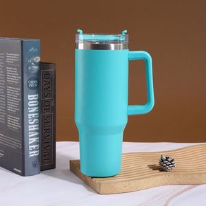 Gobelet de voyage isotherme H1.0 avec poignée, 40 oz, double paroi, couvercle, paille, antidérapant, couleur personnalisée OEM - Product Image 5