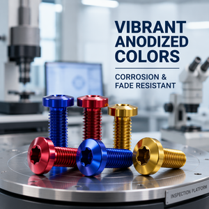 Tornillos de máquina Torx de aleación anodizada a color, métricos y personalizados, para fijación decorativa de carenados de motocicleta - Product Image 1