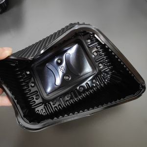 Disesuaikan sekali pakai plastik hitam peliharaan bawah nampan dengan lubang jelas tutup tinggi kacang kecambah pembibitan kucing rumput nampan dijual kemasan - Product Image 2