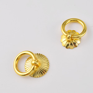 <b>Gold</b> Zinc Alloy Ring Handle <b>Drawer</b> <b>Pull</b> Hardware Accessory Durable - Product Image 4