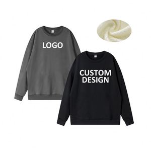 Custom Embroidered CrewNeck Couple <b>Sweatshirt</b> 360gsm Cotton Blank <b>Sweatshirts</b> - Product Image 1