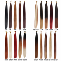 Extensions de cheveux synthétiques à tresser, 22 pouces, 150g, dégradé ombré, lisses comme des baguettes, en fibre haute température, vente directe usine