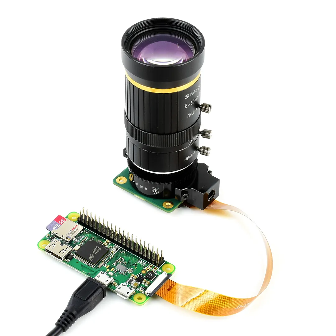 Kualitas Tinggi Industri HD Zoom Lensa Tele 8-50Mm Panjang Fokus C-Mount Kompatibel dengan Raspberry Pi HQ Camera