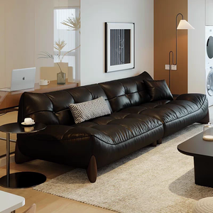 Luxury - Minimalist Leather <strong>Sofa</strong> - Product Image 4