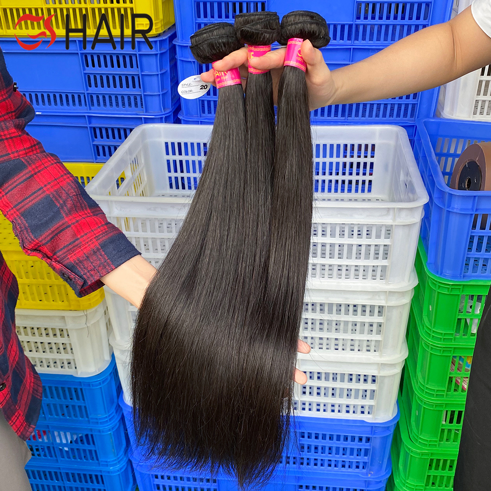 Faisceau de cheveux raides