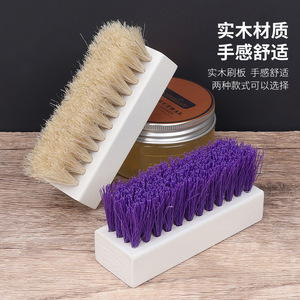 Pig Hair <b>Shoe</b> Brush <b>Soft</b> Bristles For Dust Removal And Polishing Leather <b>Shoes</b> - Product Image 5