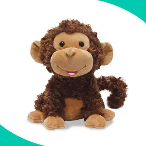 새로운 앉아 다크 브라운 아이 봉제 장난감 원숭이 거대한 이야기 및 산책 박제 동물 원숭이 봉제