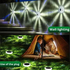 Lámpara Solar LED de Pared 2025, Nueva, con Clasificación IP55, 3500K Blanco Cálido, Control Inductivo, Material ABS, para Decoración de Jardín, Hogar y Exteriores - Product Image 2