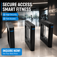 Torniquete Automático de Acero Inoxidable 304 para Peatones, Sistema de Control de Acceso por QR y RFID, Barrera de Seguridad Abatible para Edificios de Oficinas