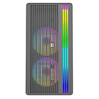 Boîtier PC MATX de petite taille avec éclairage ARGB et panneau frontal ventilé, prend en charge les alimentations ATX standard et plusieurs ventilateurs de refroidissement