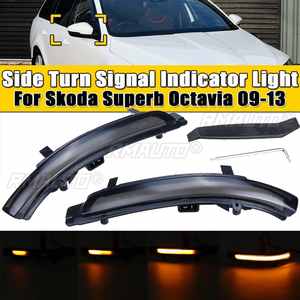 2 clignotants LED dynamiques pour rétroviseurs, pour Skoda Octavia MK2 A5 SuperB B6 3T 2009 2010 2011 2012 - Product Image 1