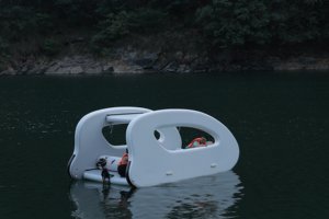 Bateau gonflable avec moteur pour les débutants, la <span class=keywords><strong>location</strong></span> de bateaux, les familles ou même le camping sur l'eau pendant la nuit - Product Image 3