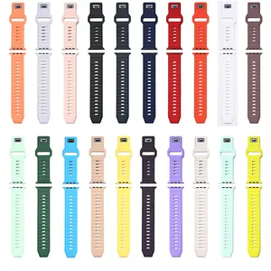 Correa de silicona deportiva de 49mm, 42mm, 44mm, 40mm y 38mm, correa de reloj inteligente, correas de reloj de goma para Apple iWatch Series 8