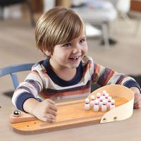 Permainan Bowling Mini Kayu Terlaris Permainan Interaktif Orang Tua Anak Permainan Meja Dalam Ruangan Mainan Hadiah untuk Anak Laki-laki dan Perempuan