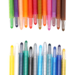 Facile da <span class=keywords><strong>disegnare</strong></span> <span class=keywords><strong>pastelli</strong></span> a forma di pastello <span class=keywords><strong>per</strong></span> bambini 12 colori in plastica <span class=keywords><strong>per</strong></span> il corpo <span class=keywords><strong>pastelli</strong></span> a cera Custom Twistable con logo stampato - Product Image 5