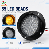 Module de signalisation lumineuse à LED ambre étanche IP68, 55 LED, 12V 24V, pour le contrôle de la circulation monté sur camion