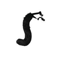 Ensemble de costume de chat noir pour femme, avec bandeau oreilles de chat, masque, queue, jupe tutu, ceinture et bas – Kit de déguisement d'Halloween