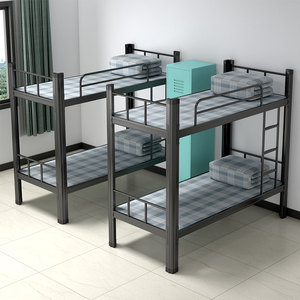 Superpose Hostel Black Metal Double <strong>Bed</strong> Boltless Steel <strong>Bunk</strong> <strong>Beds</strong> <strong>with</strong> <strong>Triple</strong> Capa Trople Litera Litera Doble Cama Beliches - Product Image 4