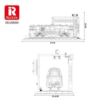 Reobrix 66021 MOC City Trains, Modelo de Tren de Carga Europeo, Kit de 1980 Piezas, Regalo de Cumpleaños para Adultos, Juego de Bloques de Construcción